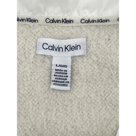 Calvin Klein Women's Fleece Jacket Windbreaker‎ Half Zip Mock Neck Pockets Large - Picture 8 of 8